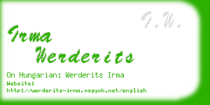 irma werderits business card